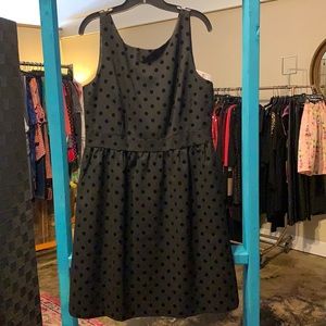 Black polka dot dress